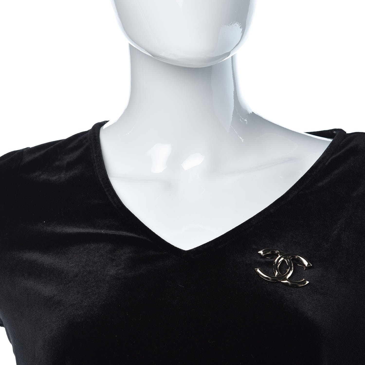 Chanel Metal CC Brooch Light Gold 2 of 5
