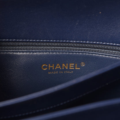 Chanel Lambskin Quilted Medium Trendy CC Flap Dual Handle Bag Navy Blue 6 of 13