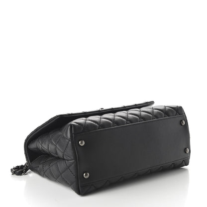 Chanel Caviar Lizard Quilted Small Coco Handle Flap Black 4 of 11