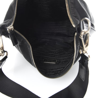 Prada Tessuto Nylon Vitello Hobo Black 5 of 10