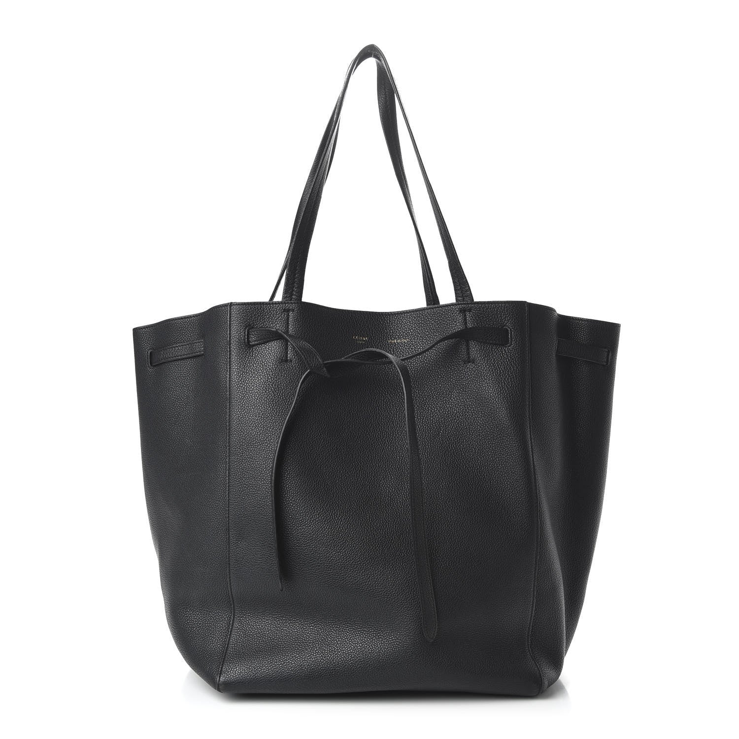Celine Soft Grained Calfskin Medium Belt Cabas Phantom Black 1 of 10