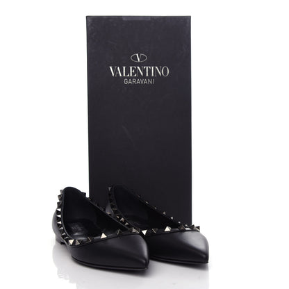Valentino Garavani Nappa Rockstud Ballerina Flats 37 Black 11 of 11