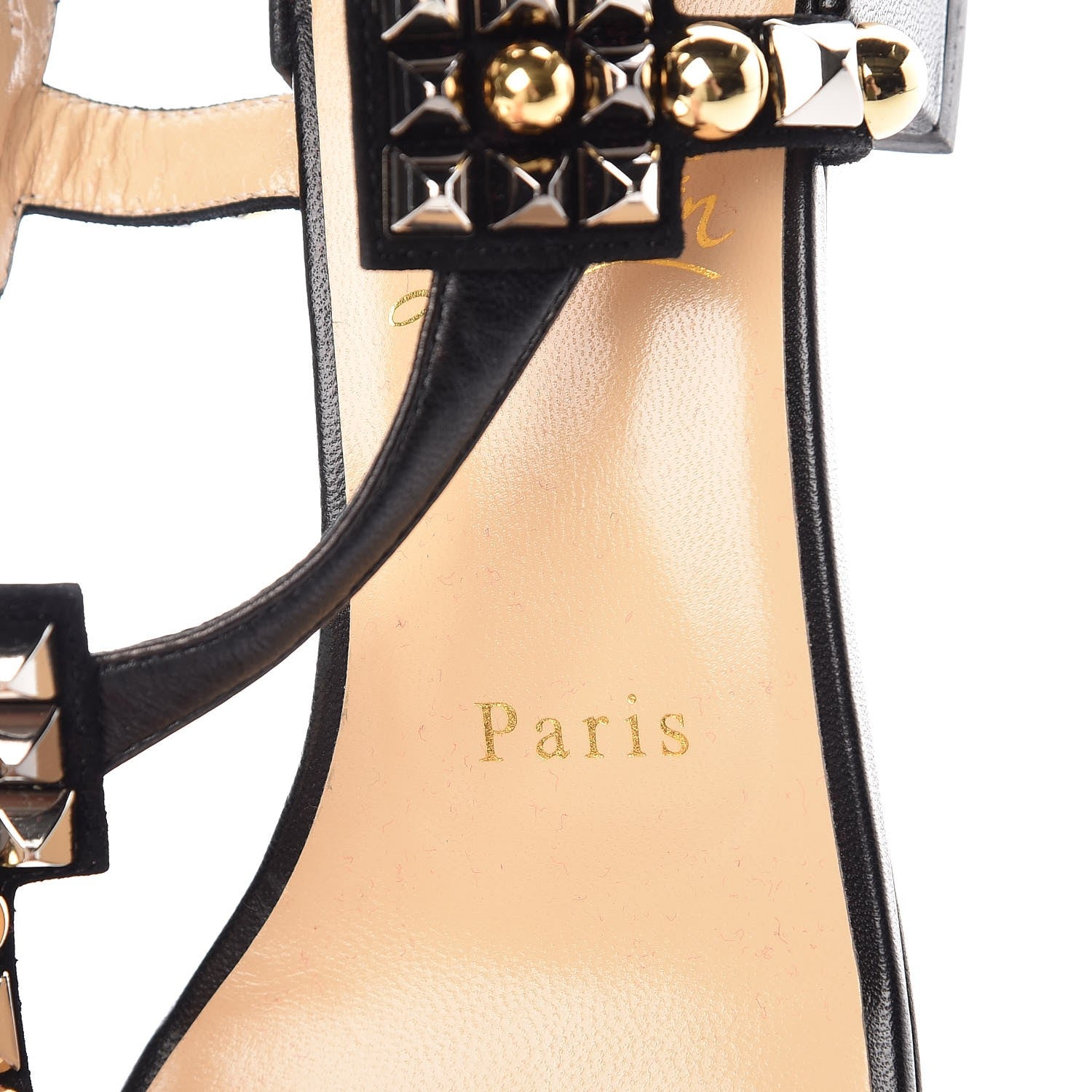 Christian Louboutin Nappa Kaleidra 25 T-Strap Sandals 38 Black 8 of 10