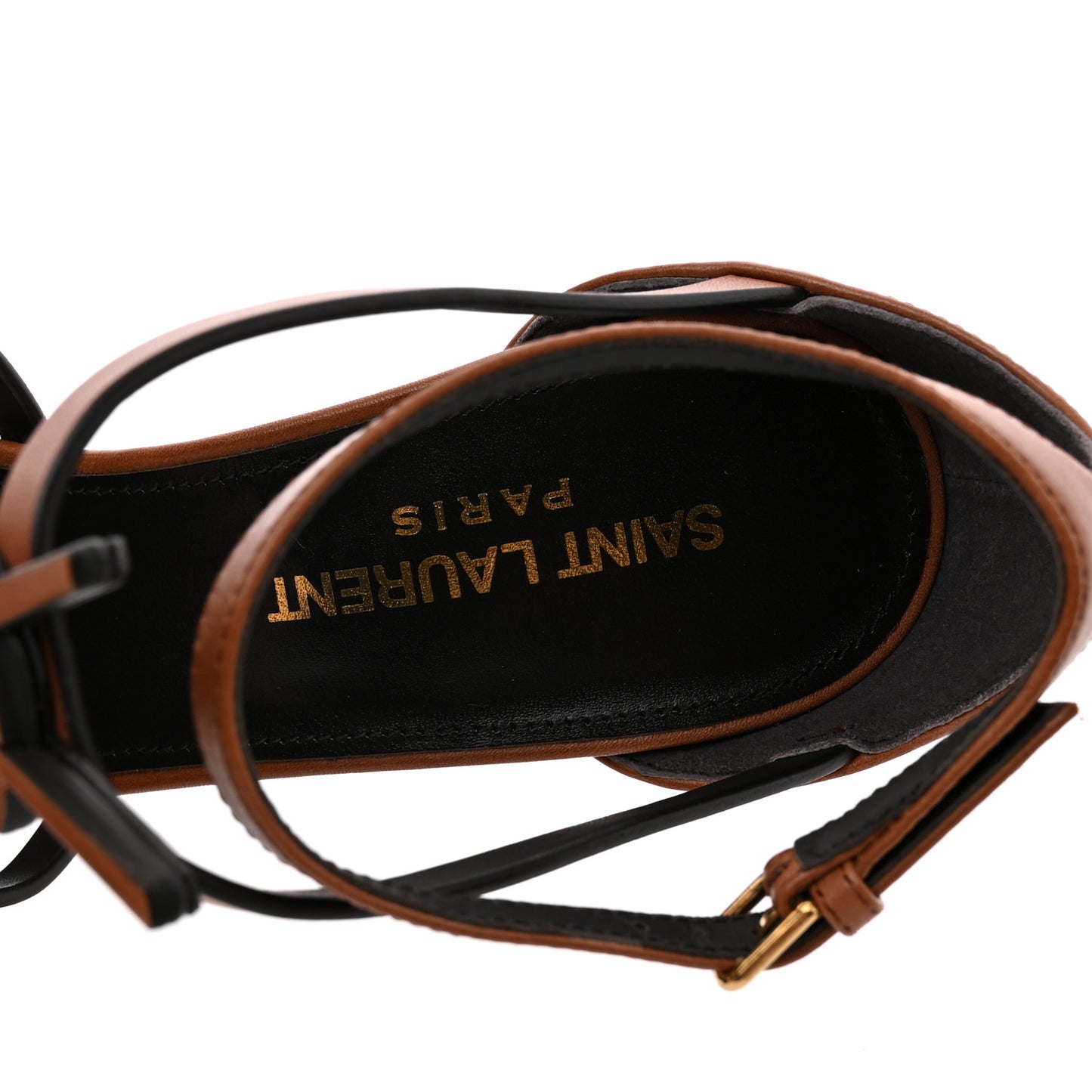 Calfskin Cassandra 100 Sandals 36 Gold Brown
