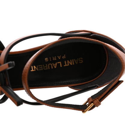 Saint Laurent Calfskin Cassandra 100 Sandals 36 Gold Brown 8 of 12