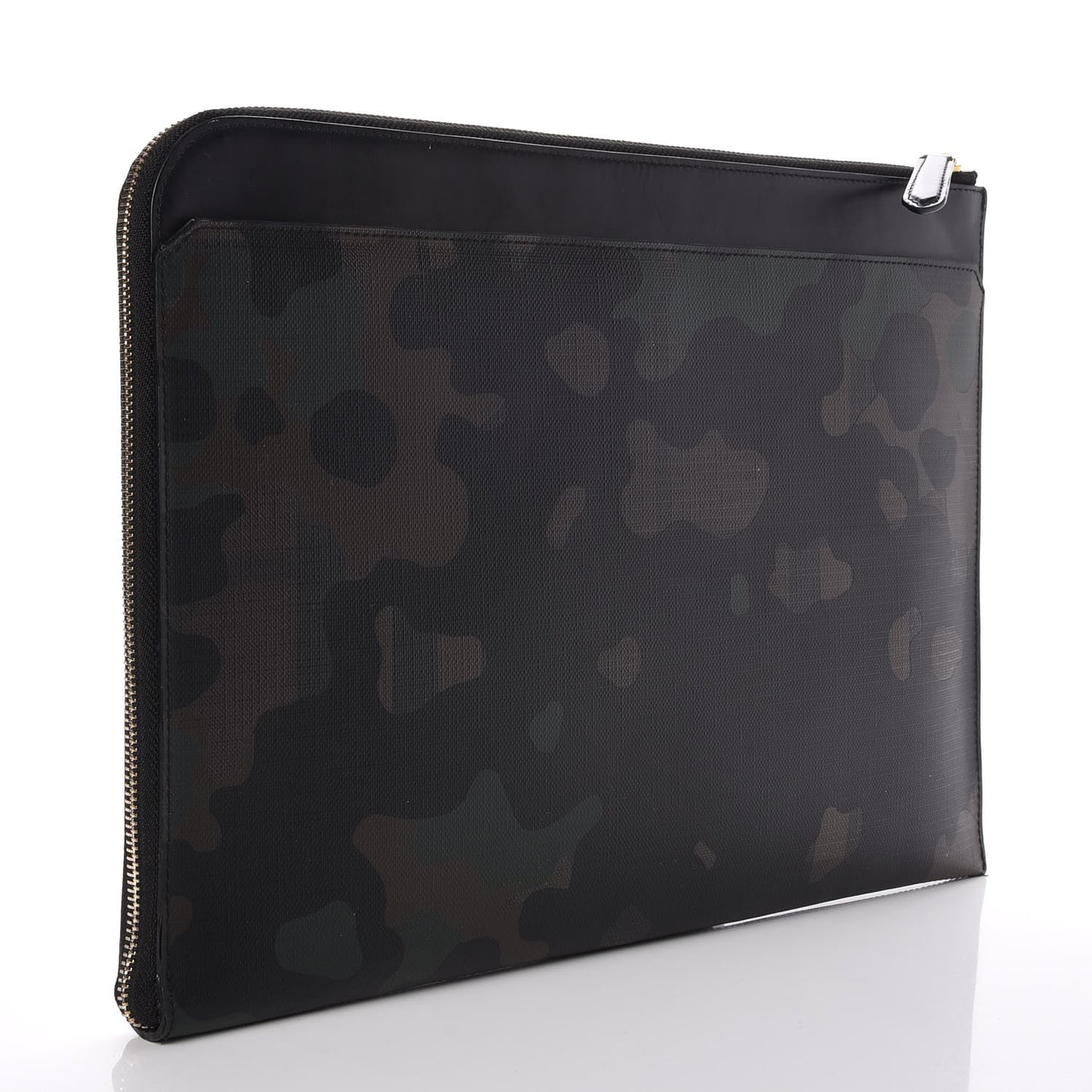 BURBERRY Camouflage Document Holder Zip Cover Black