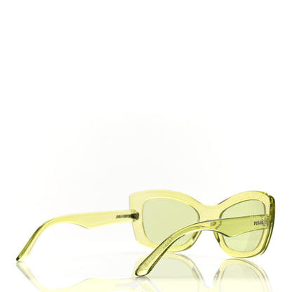 Prada Cat Eye Sunglasses SPR 19M Transparent Green 4 of 8