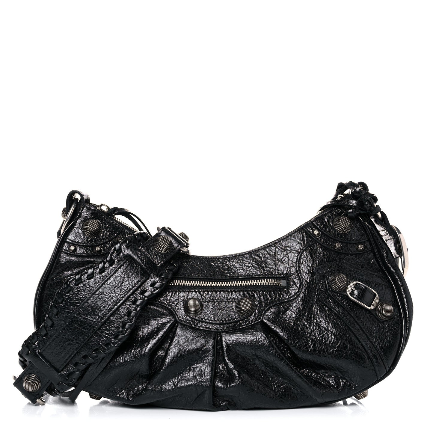 Agneau Arena Small Le Cagole Shoulder Bag Black