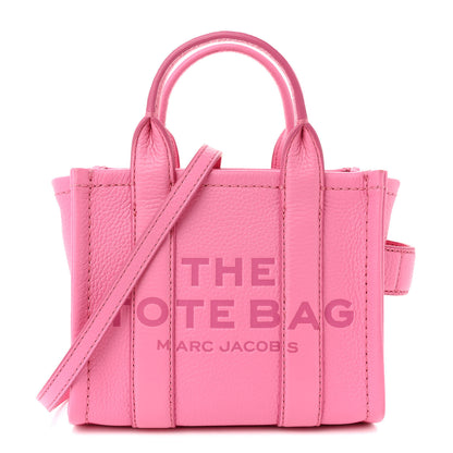 Marc Jacobs Grained Calfskin Mini The Tote Bag Candy Pink 1 of 12