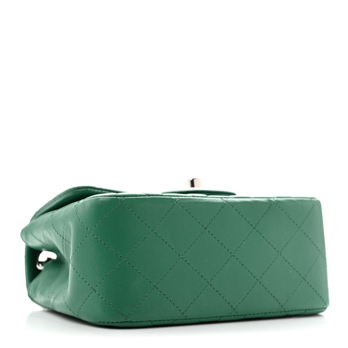 Chanel Lambskin Quilted Mini Square Flap Green 4 of 11