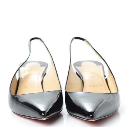 Christian Louboutin Patent Karelli 45 Slingback Pumps 40 Black 2 of 14