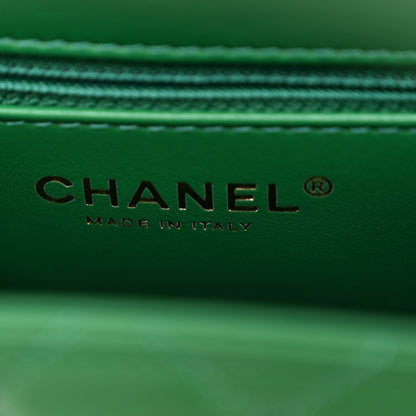 Chanel Shiny Aged Calfskin Quilted Nano Kelly Shopper Green 6 of 10