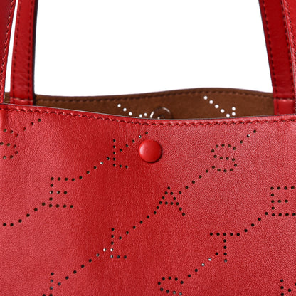 Stella McCartney Eco Alter Nappa Perforated Logo Tote Red 14 of 14
