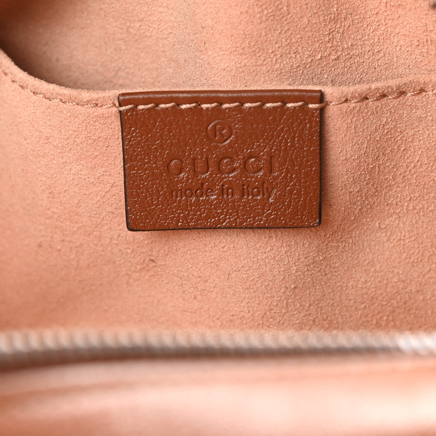 Gucci Glazed Calfskin Matelasse Diagonal Small GG Marmont Chain Shoulder Bag Cuir 6 of 13