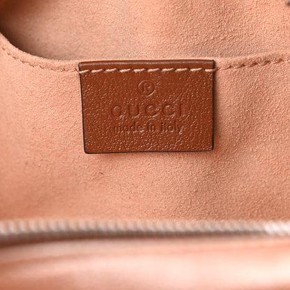 Gucci Glazed Calfskin Matelasse Diagonal Small GG Marmont Chain Shoulder Bag Cuir 6 of 13