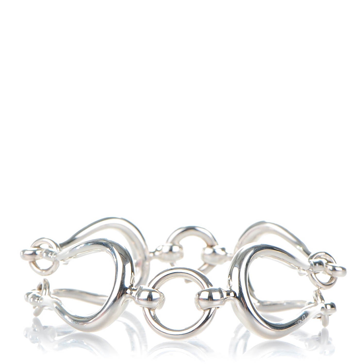 Hermes Sterling Silver Arabesque MM Bracelet 1 of 6