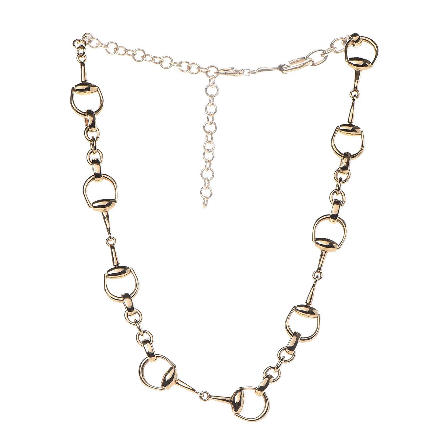 18K Yellow Gold Horsebit Necklace