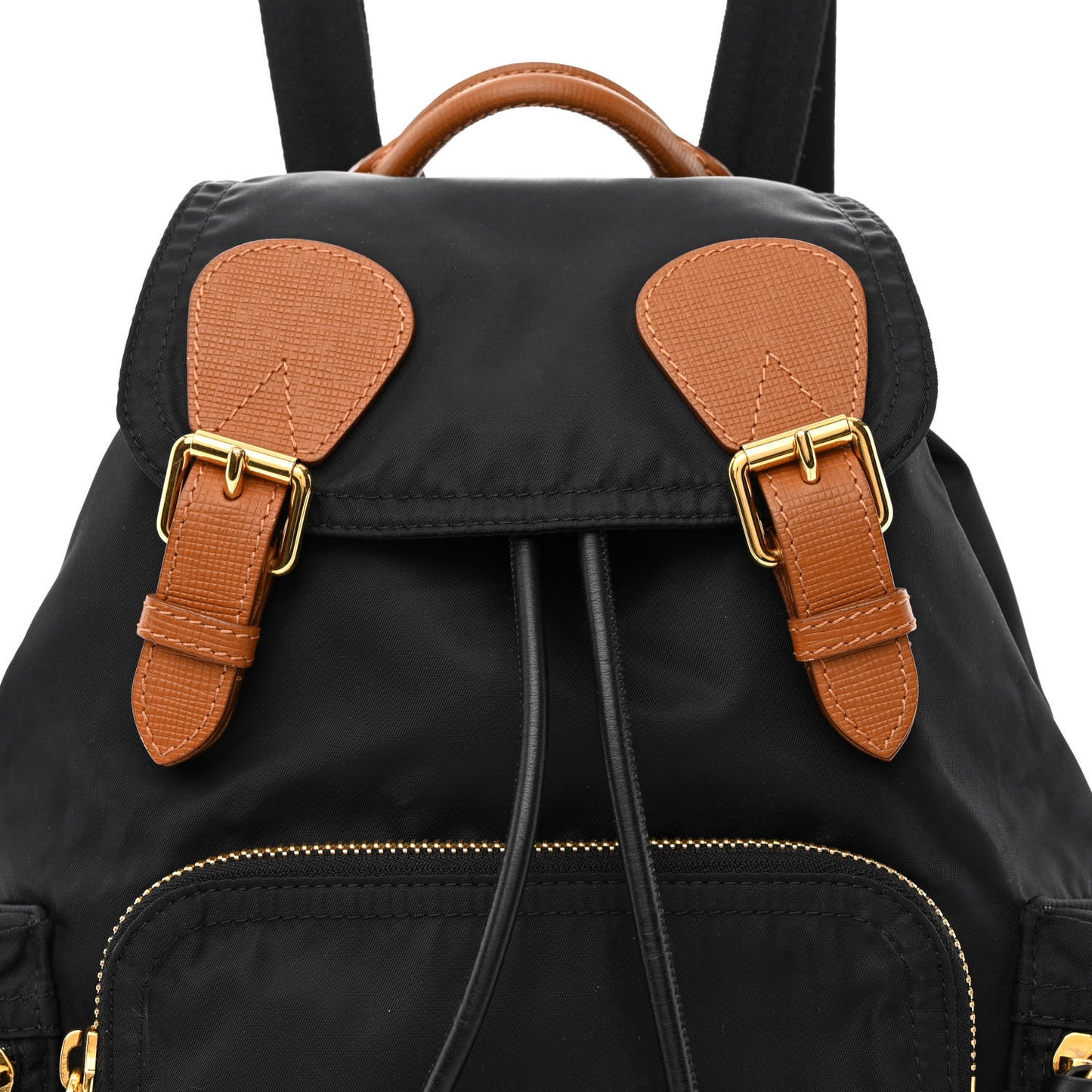 Nylon Medium Rucksack Backpack Black