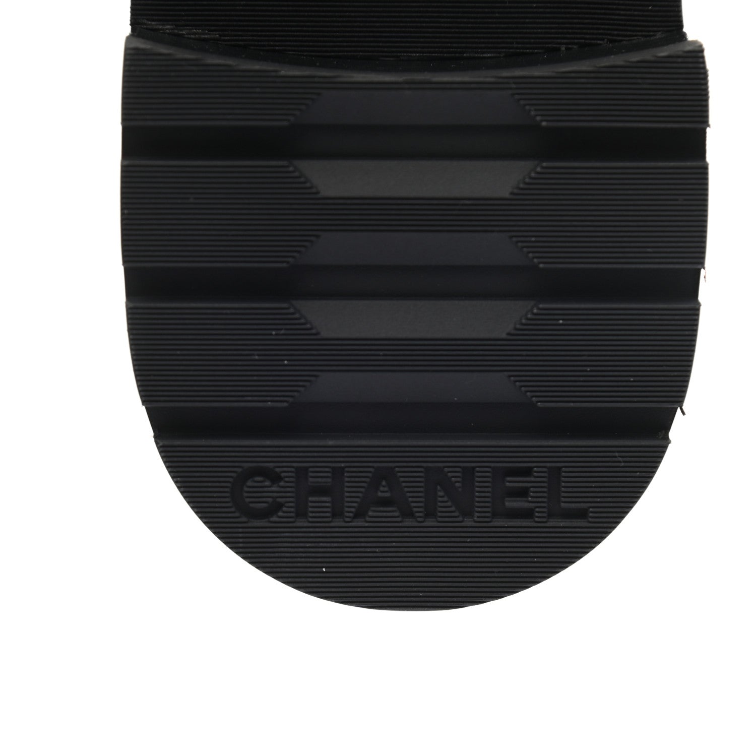 Chanel Shiny Calfskin Quilted Lace Up Combat Boots 37.5 Black 6 of 7
