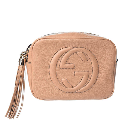 Gucci Pebbled Calfskin Small Soho Disco Bag Rose Beige 1 of 12