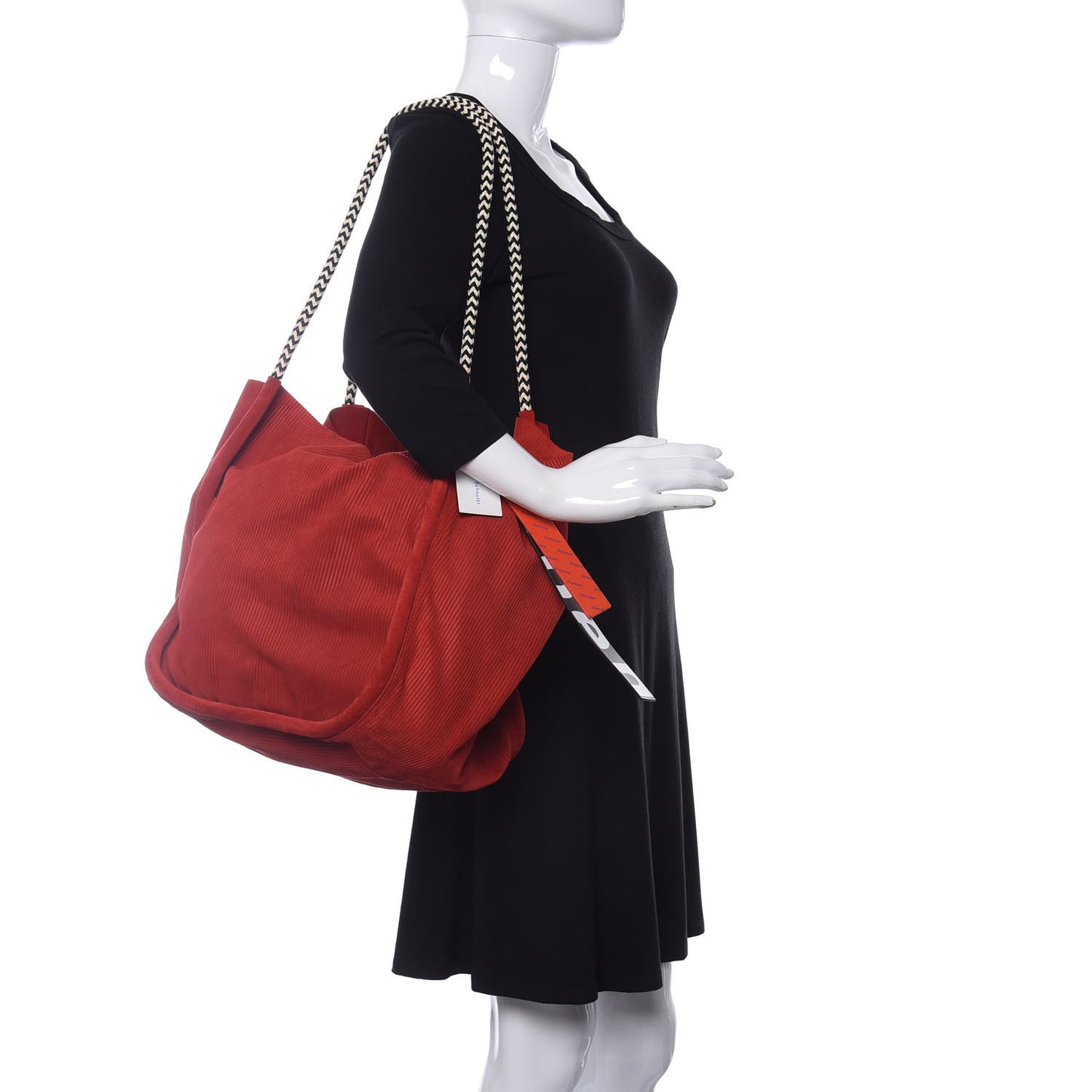 Corduroy Suede XL Tote Red
