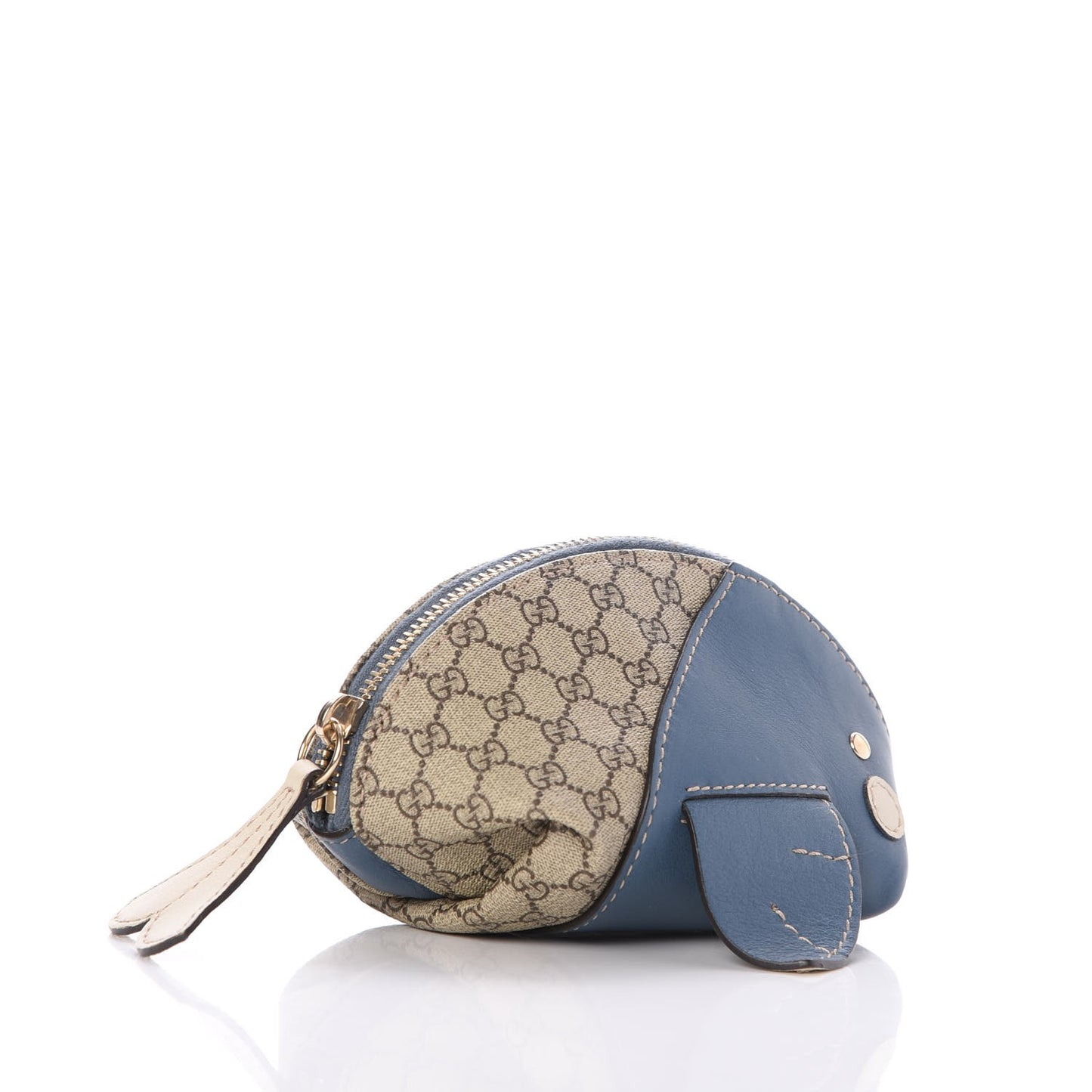 GG Supreme Monogram Children's Zoo Coin Purse Whale Blue