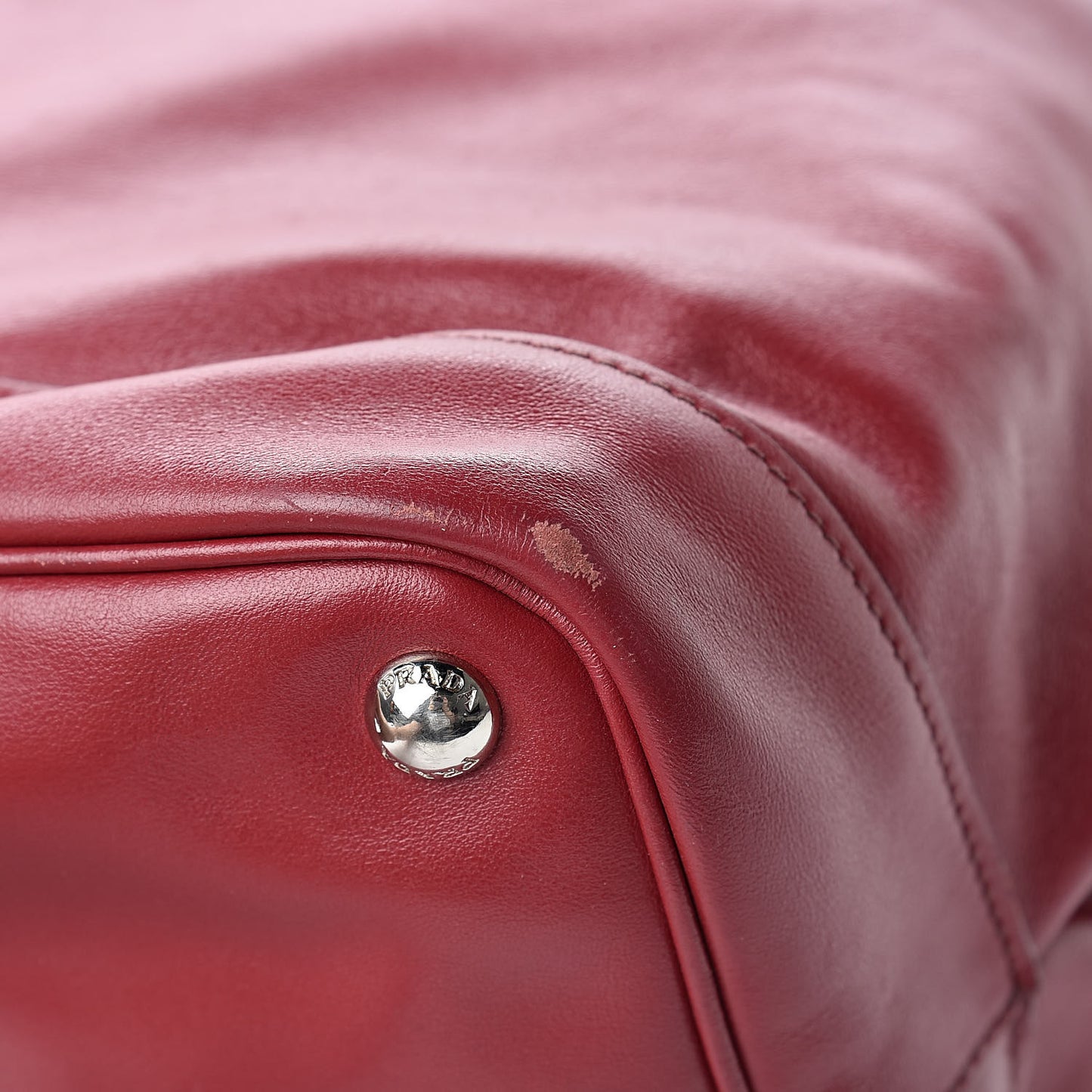 Soft Calfskin Bucket Bag Rubino