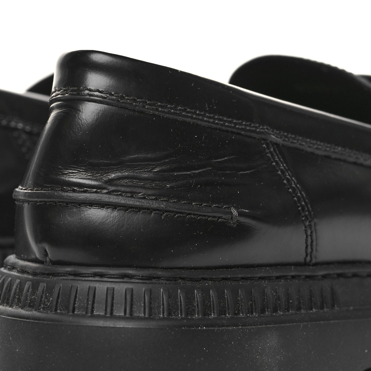 Vitello Abrasivato Fendigraphy 50mm Loafers 41 Black