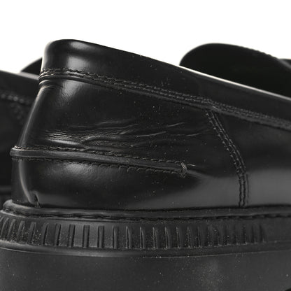 Fendi Vitello Abrasivato Fendigraphy 50mm Loafers 41 Black 10 of 11