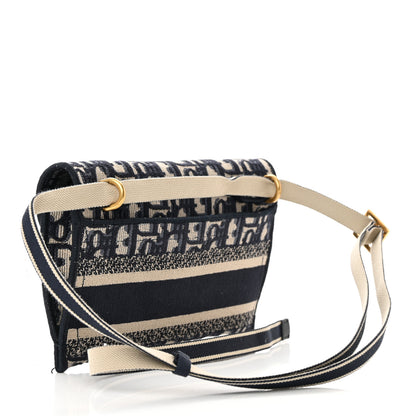 Christian Dior Oblique Slim Saddle Pouch Blue 3 of 13