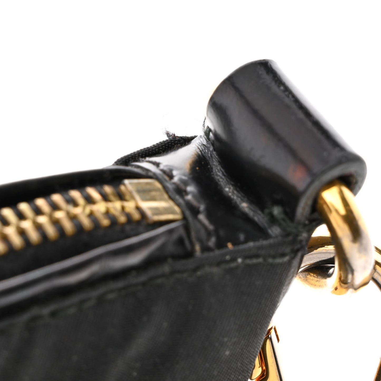 Tessuto Nylon Calfskin Crossbody Bag Black
