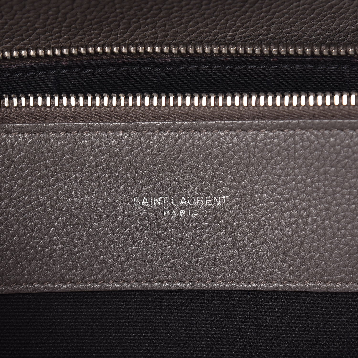 Saint Laurent Grained Calfskin Medium Souple Sac De Jour Kaki Militaire 7 of 12