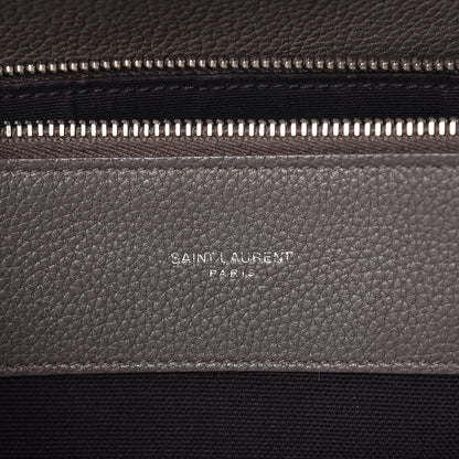 Saint Laurent Grained Calfskin Medium Souple Sac De Jour Kaki Militaire 7 of 12