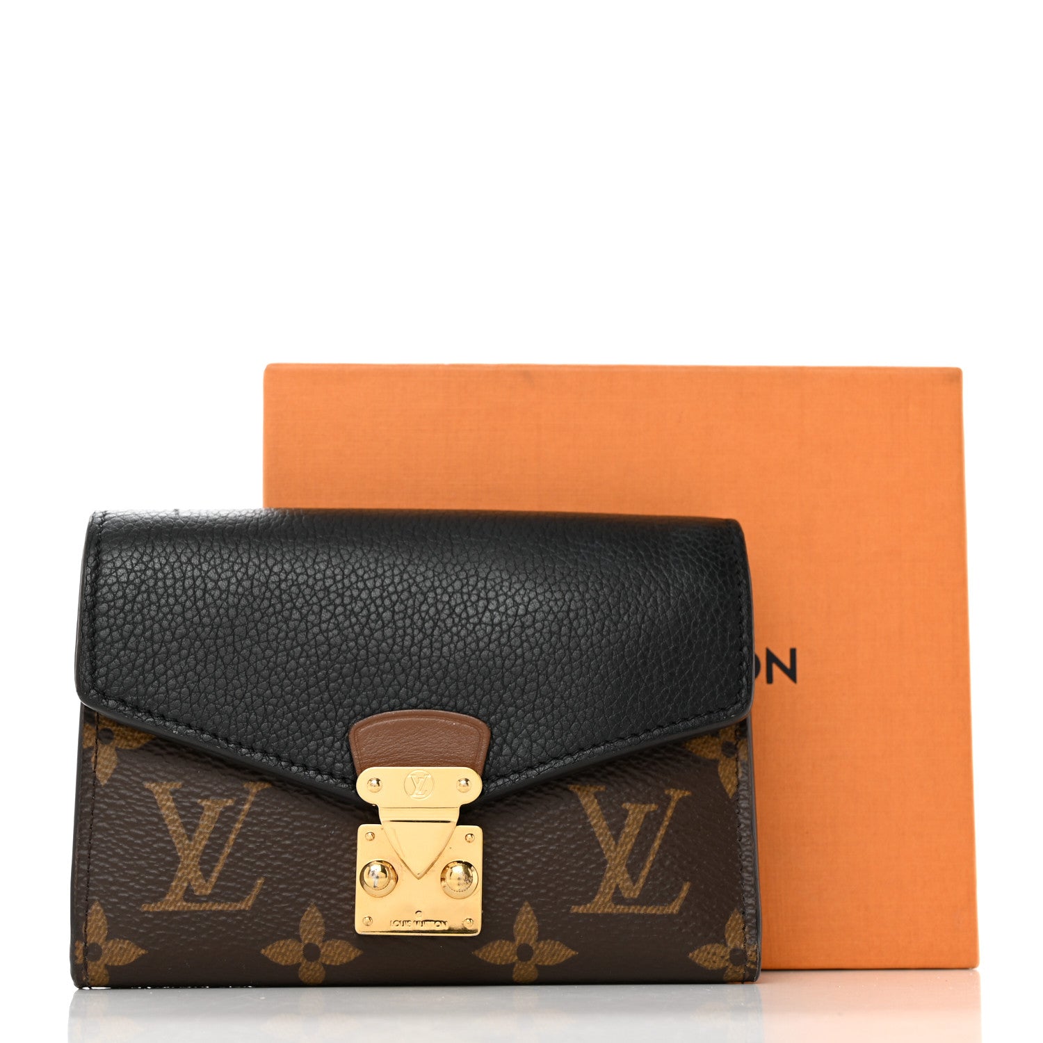 Louis Vuitton Monogram Pallas Compact Wallet NM Black 3 of 8
