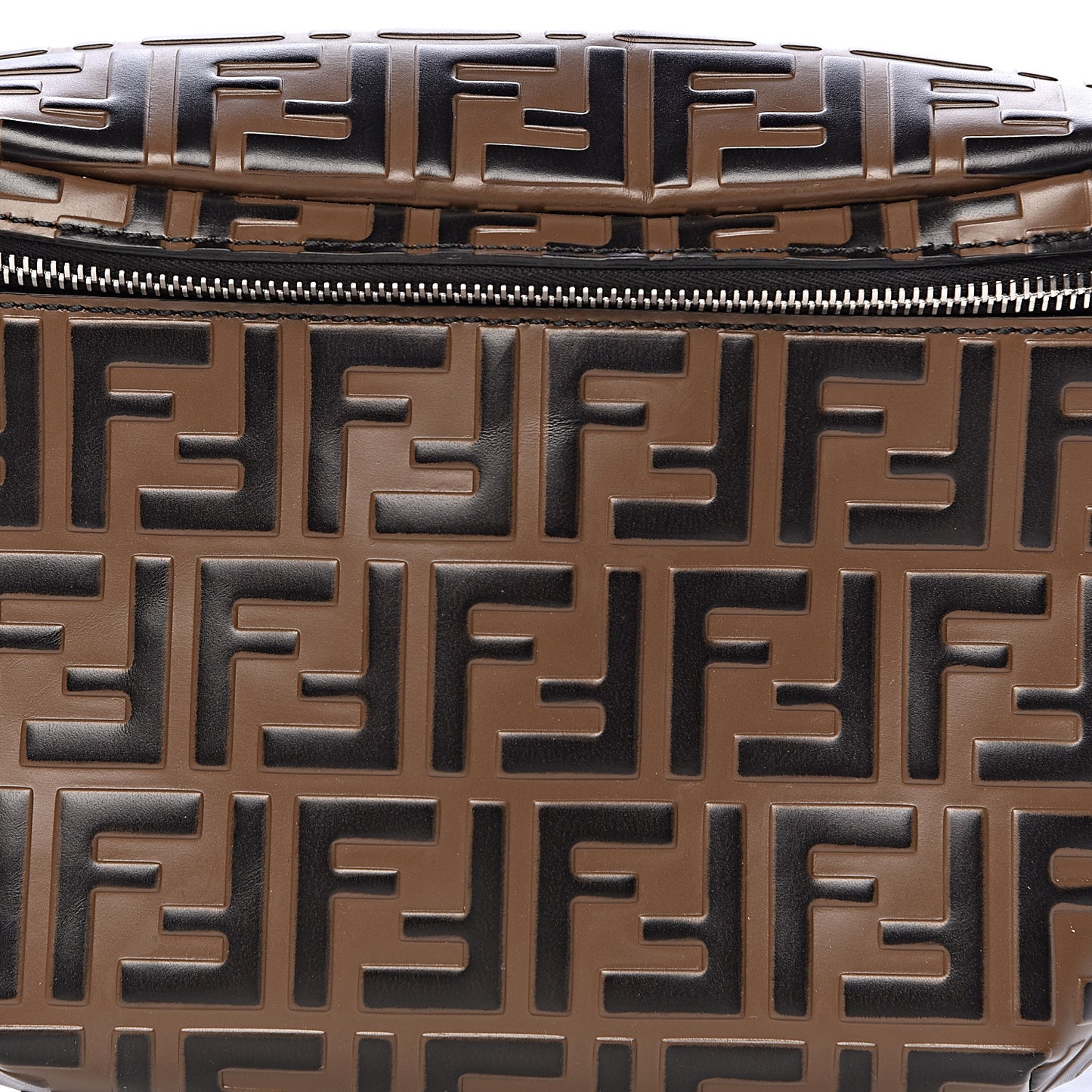 Vitello Century Bi-Color FF 1974 Embossed Belt Bag Maya Black