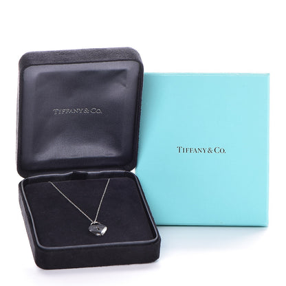 Tiffany Platinum Pink Sapphire Heart Pendant Necklace 6 of 6