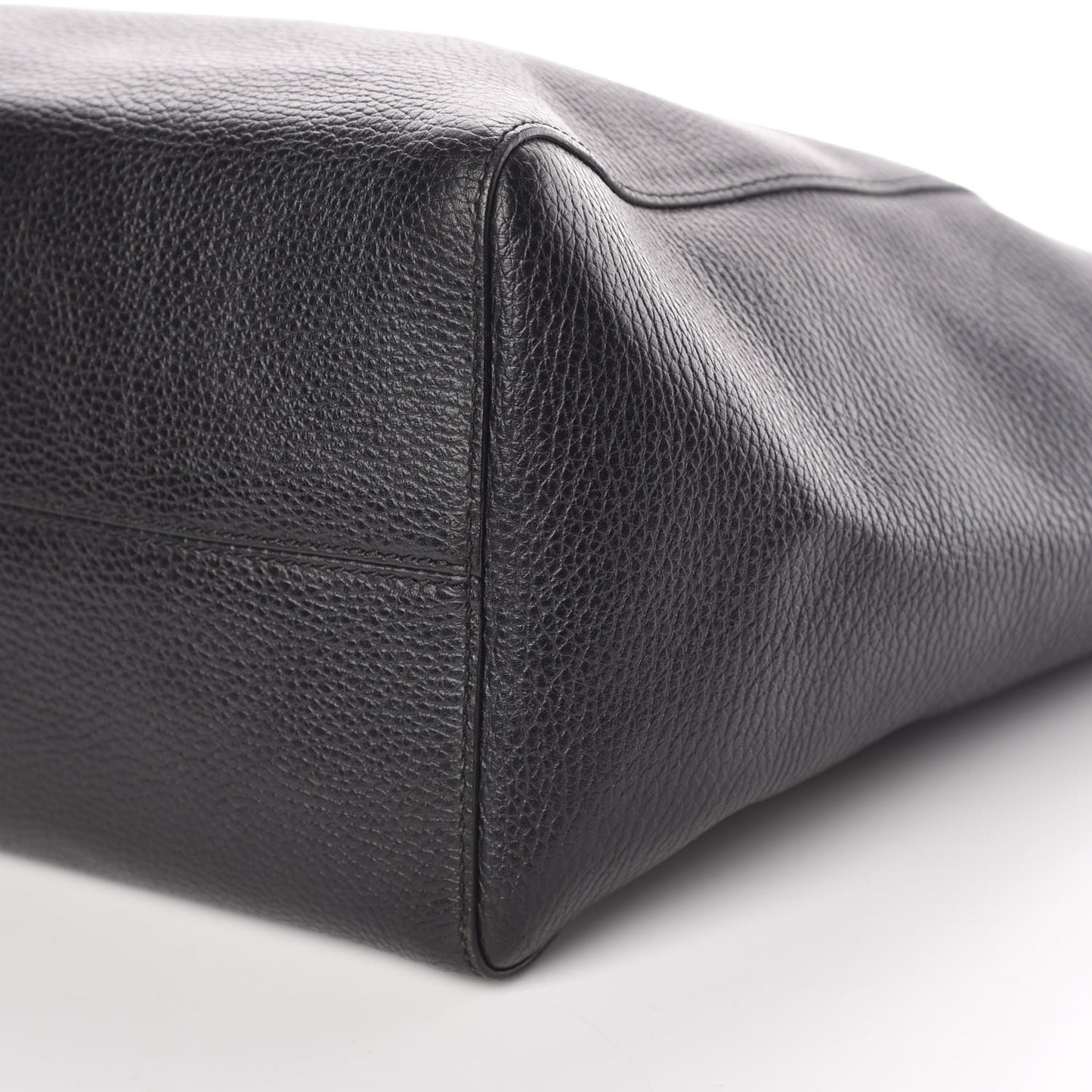 Pebbled Calfskin Medium Swing Tote Black