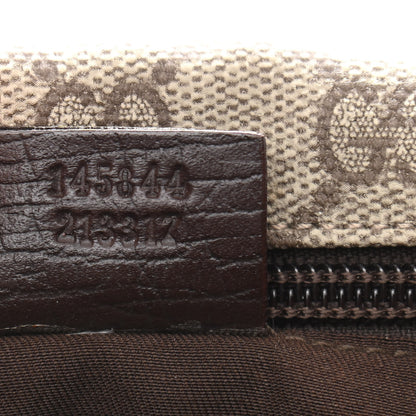 Gucci GG Plus Monogram Web Medium Flap Messenger Beige Dark Brown 7 of 11