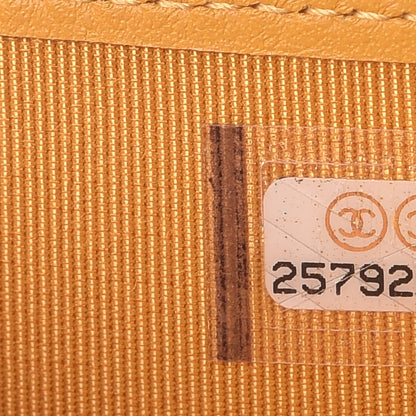 Chanel Caviar Quilted Compact Flap Wallet Yellow 8 of 10