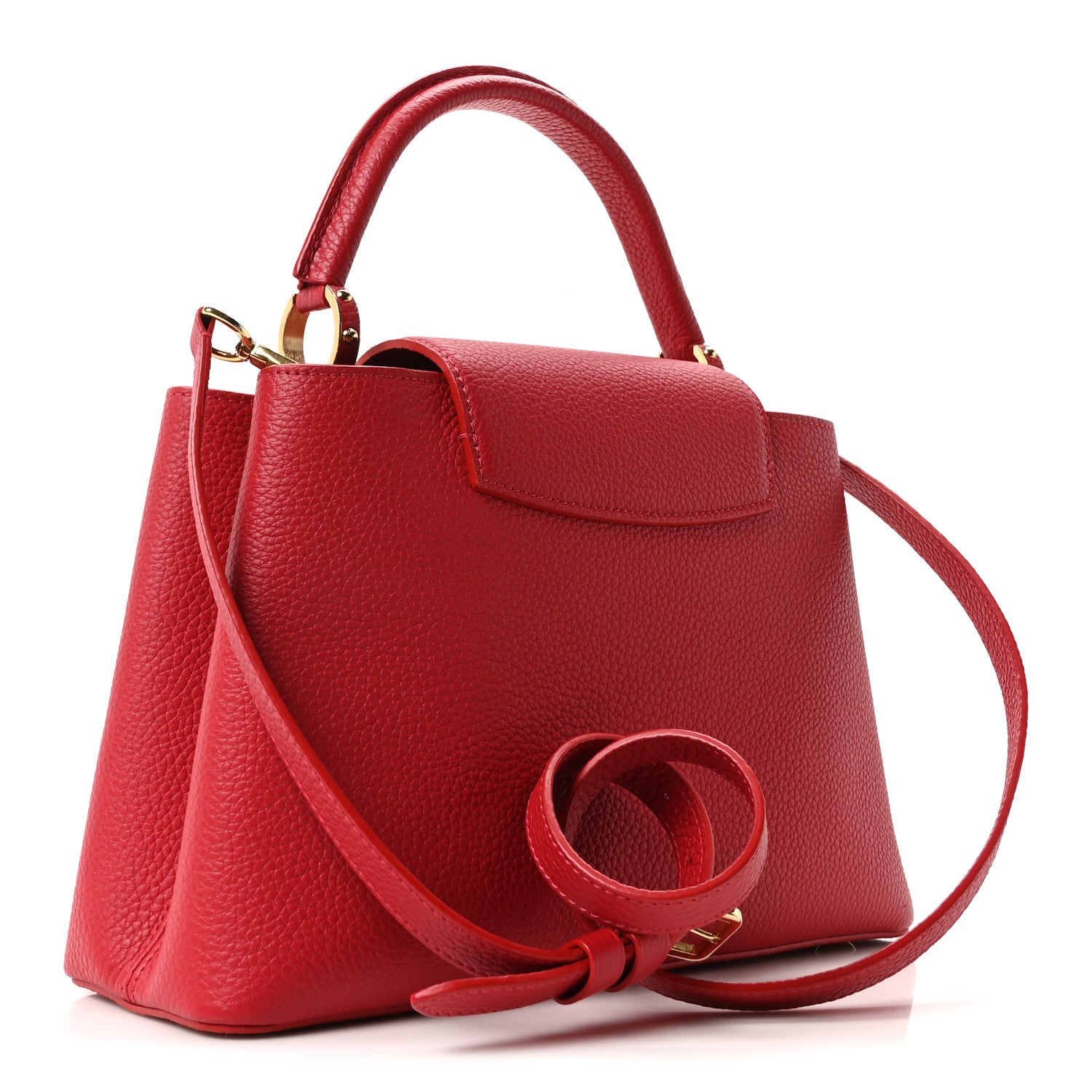 Louis Vuitton Taurillon Capucines PM Scarlet 3 of 9