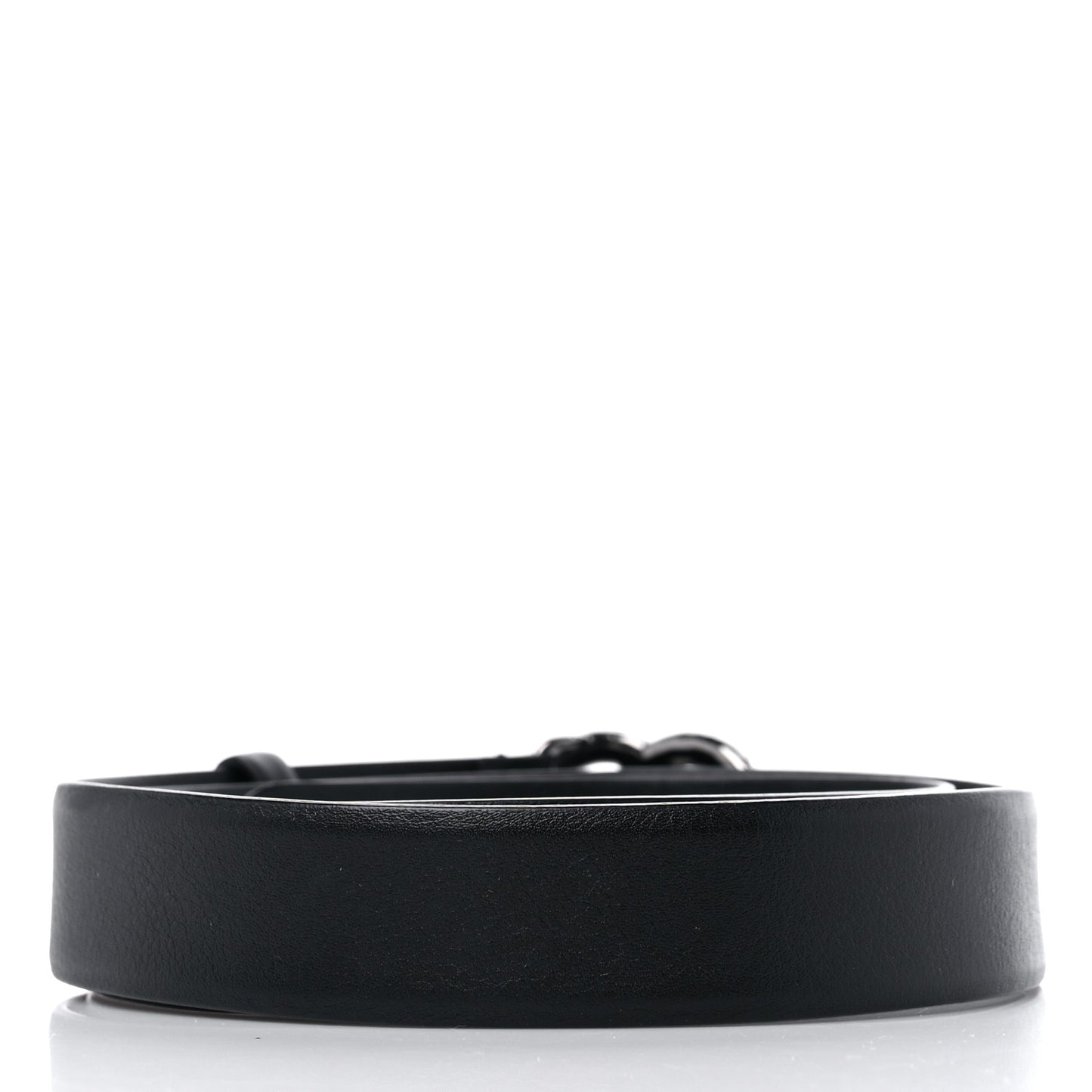 Calfskin Pearl Crystal CC Belt 85 34 Black