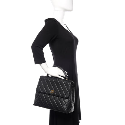 Chanel Caviar Quilted Jumbo Kelly Flap Black 2 of 13
