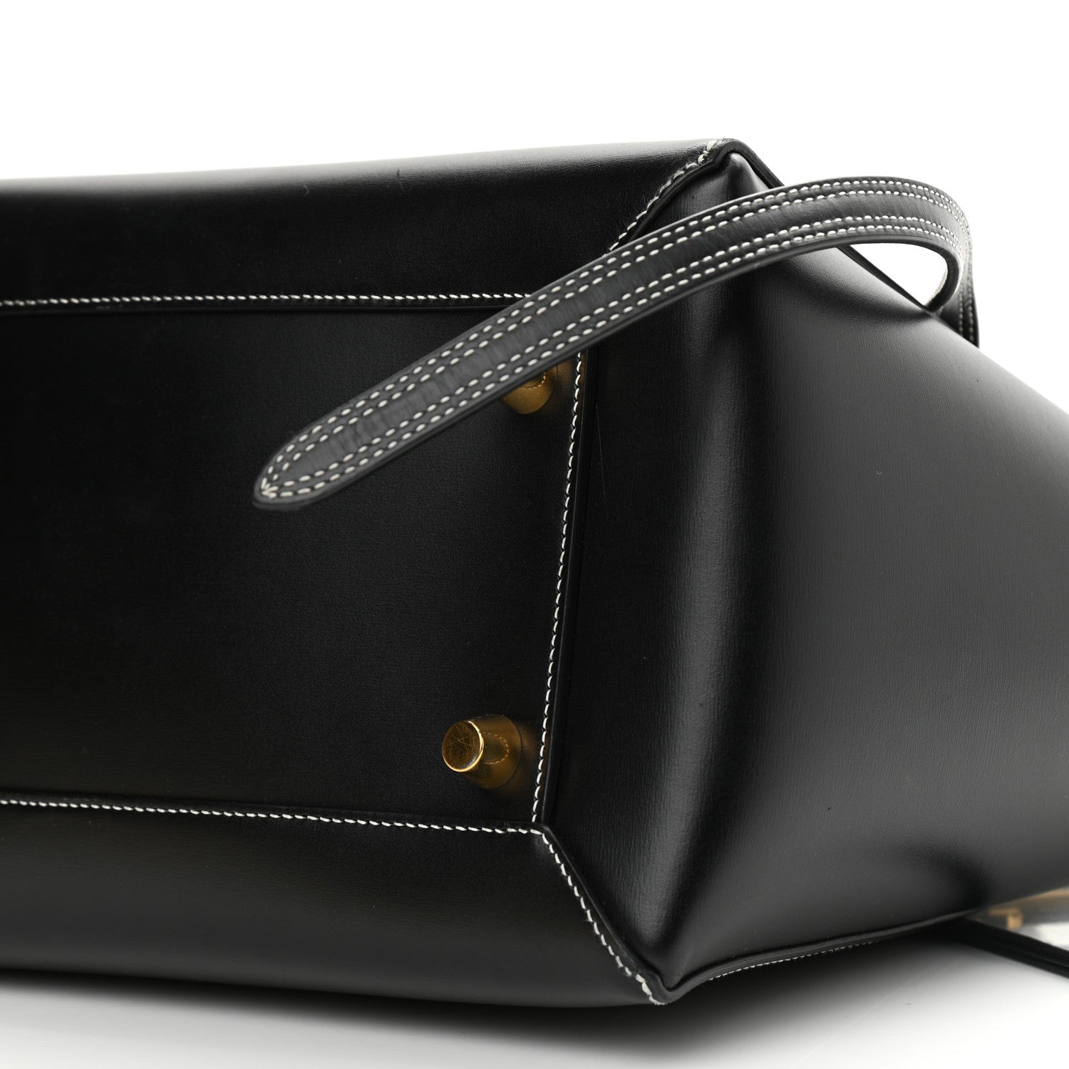 Celine Smooth Calfskin Double Stitching Mini Belt Bag Black 11 of 13