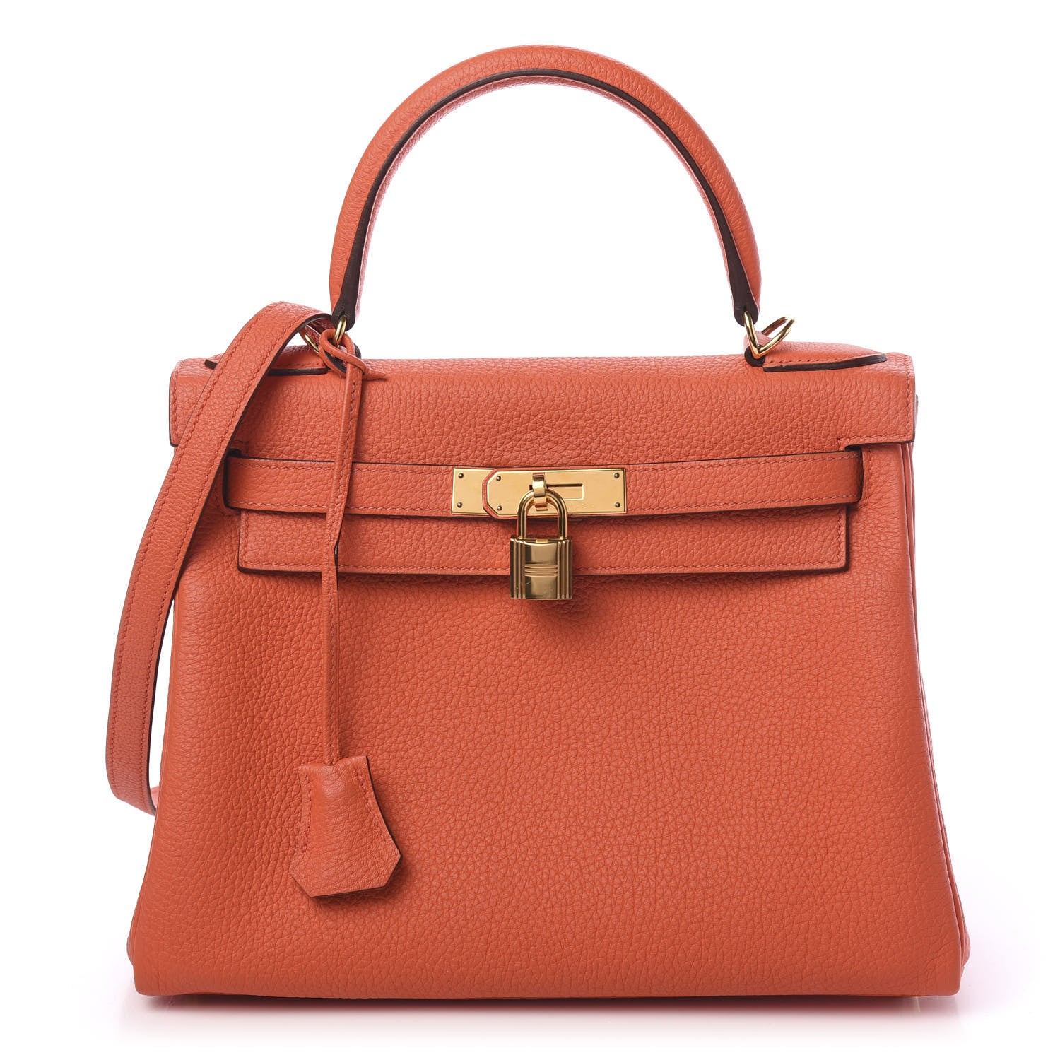 Hermes Togo Kelly Retourne 28 Orange Poppy 1 of 10
