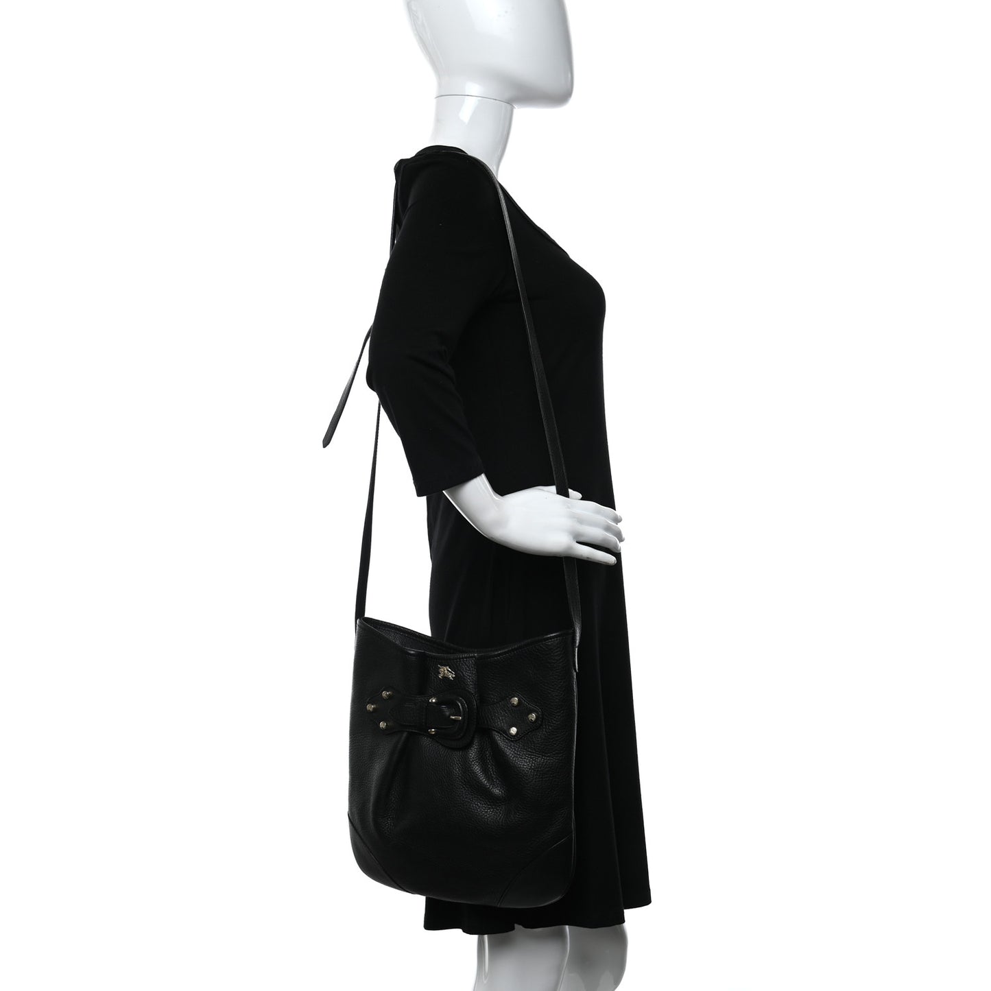 Calfskin Crossbody Bag Black