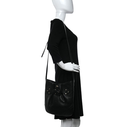 Burberry Calfskin Crossbody Bag Black 2 of 9