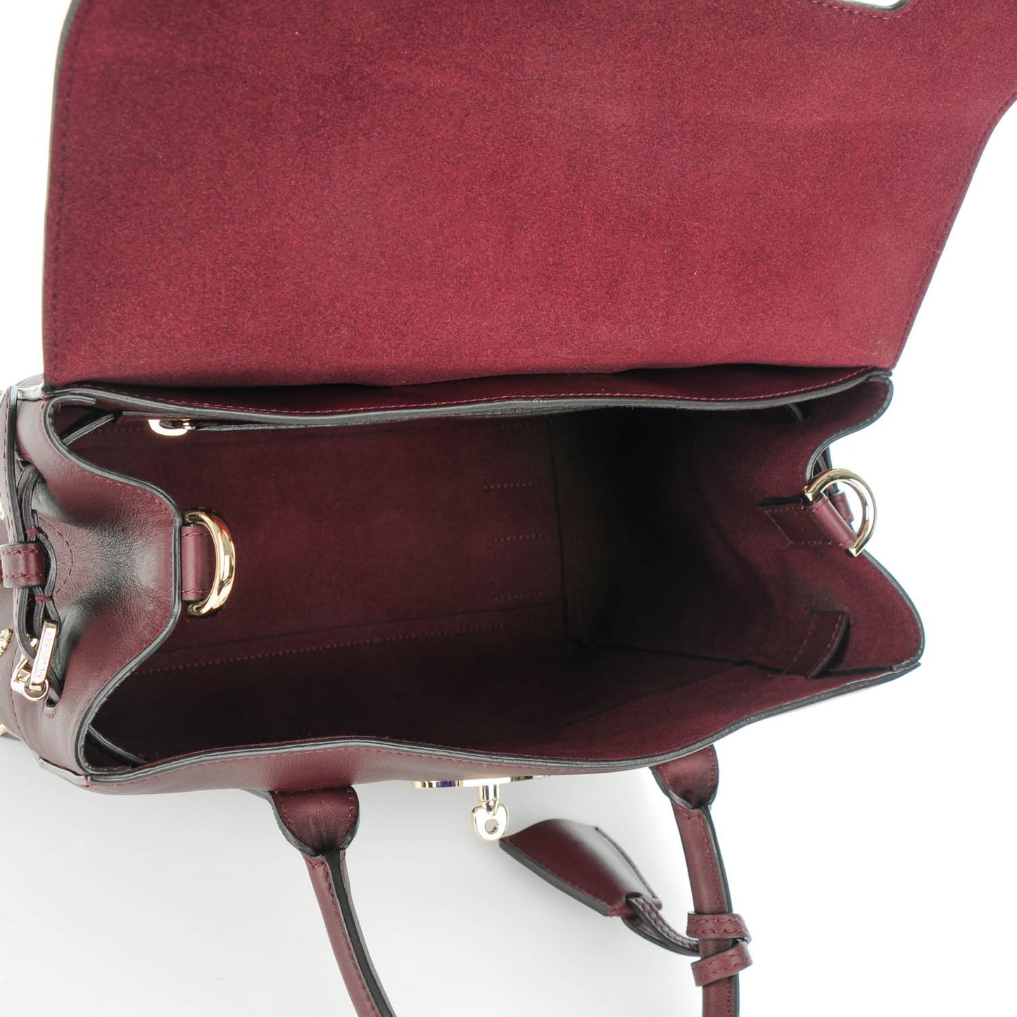 Calfskin Studded Medium Cara Delevingne Convertible Satchel Oxblood