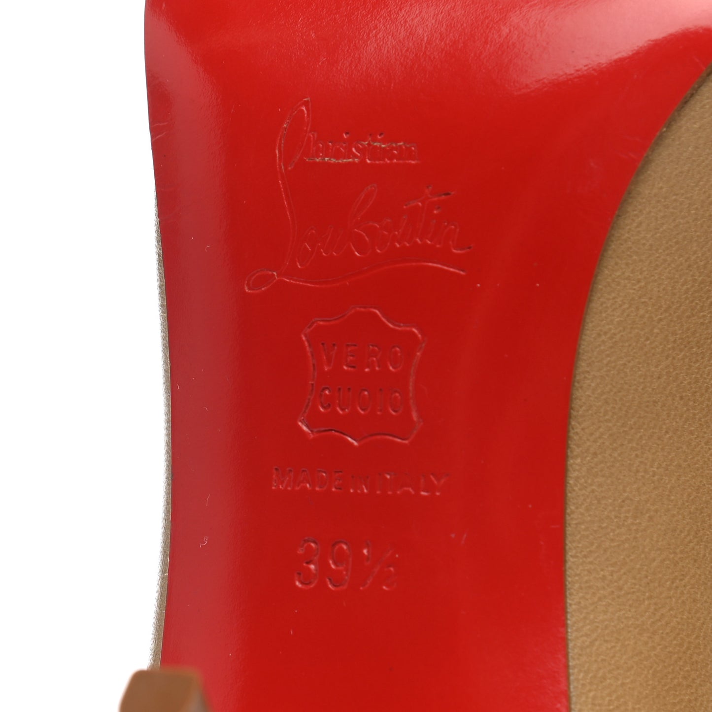 Nappa Peep Toe Pump 39.5 Tan