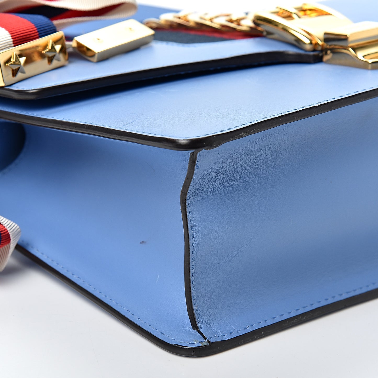 Calfskin Small Sylvie Shoulder Bag Clear Sky Blue