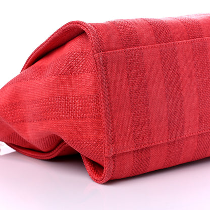 Chanel Mixed Fibers Striped Medium Deauville Tote Red 7 of 8